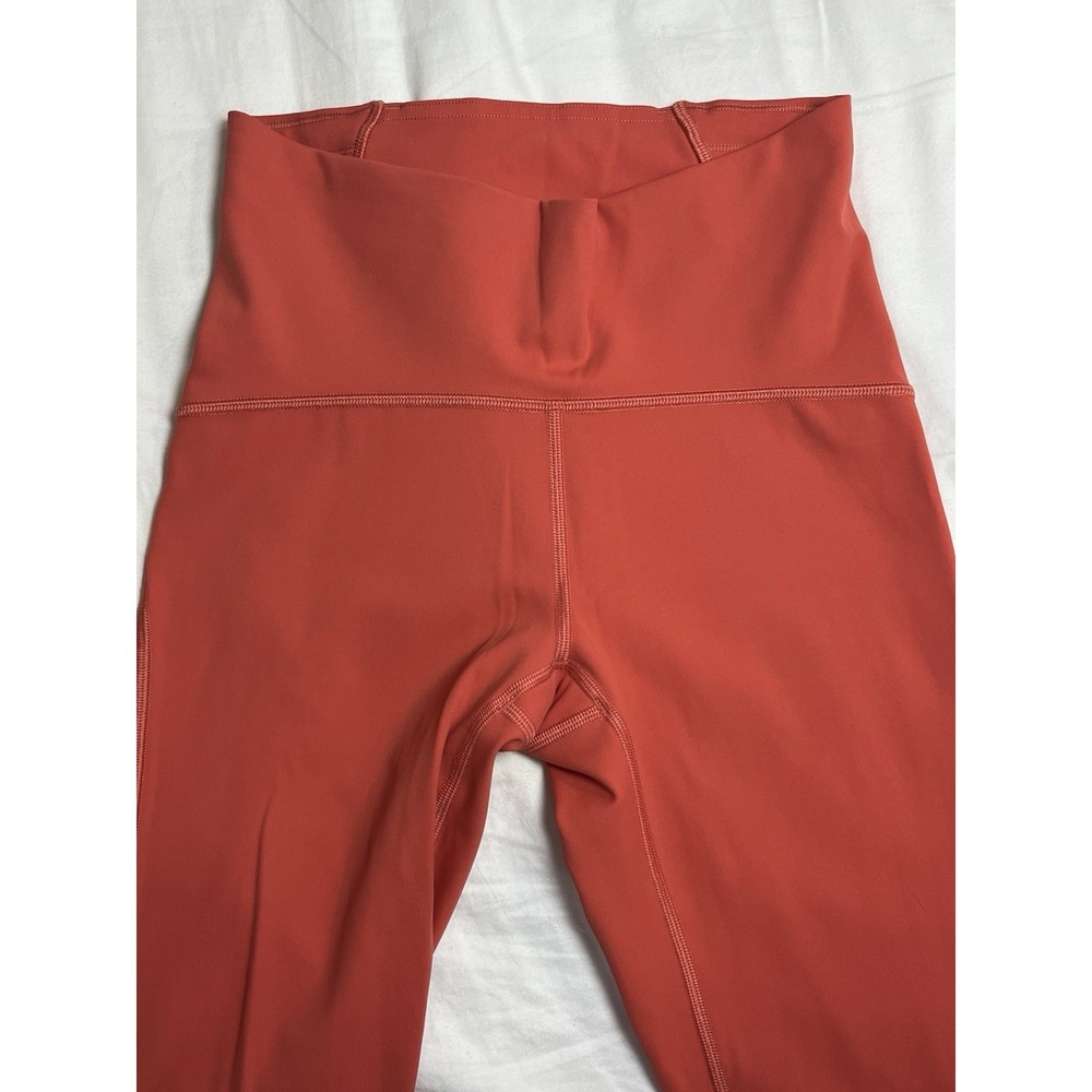 Lululemon Train Times Pant Women 4 Coral Yoga Leggings Mesh High Rise W5BU4S - Picture 3 of 10